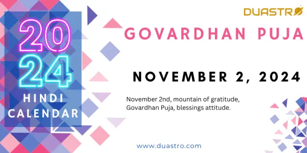 Govardhan Puja on November 2, 2024