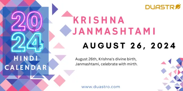 Krishna Janmashtami on August 26, 2024