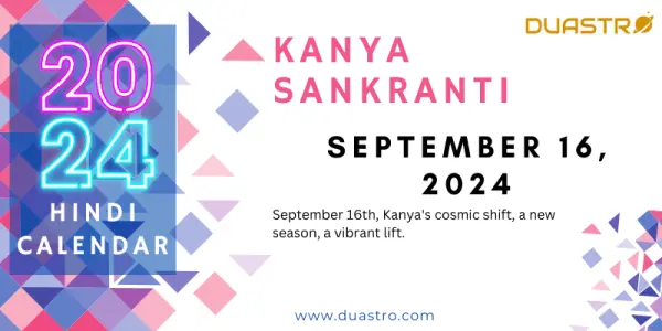 Kanya Sankranti on September 16, 2024