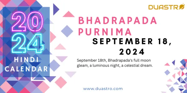 Bhadrapada Purnima on September 18, 2024