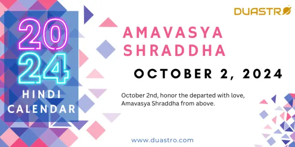Amavasya Shraddha on October 2, 2024