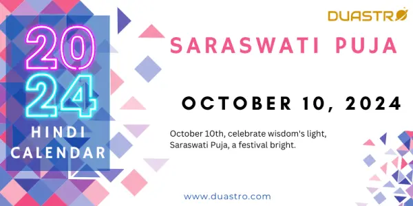 Saraswati Puja on October 10, 2024