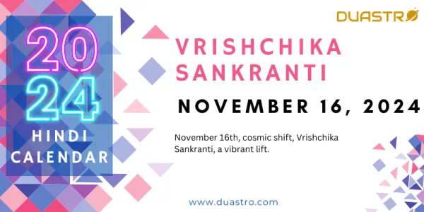 Vrishchika Sankranti on November 16, 2024