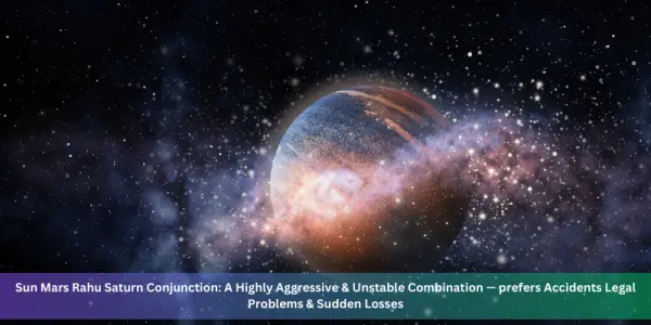 Sun Mars Rahu Saturn Conjunction: A Highly Aggressive & Unstable Combination � prefers Accidents Legal Problems & Sudden Losses