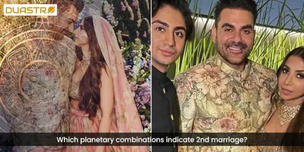 Which planetary combinations indicate 2nd marriage?